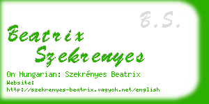 beatrix szekrenyes business card